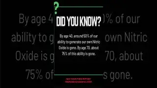 Aging & The Decline Of Nitric Oxide: It Happens Fast