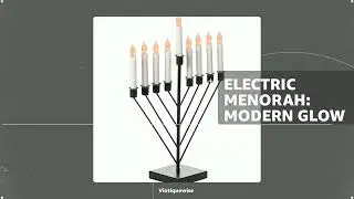 Nine Branch Electric Chabad Judaica Chanukah Menorah with LED Candle Design Candlestick