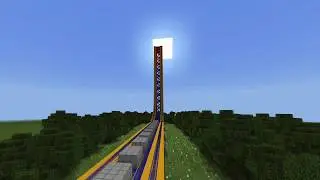 Superman Escape From Krypton at sixflags magic mountain (minecraft recreations)