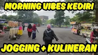 Suasana Pagi di Simpang Lima Gumul Kediri | Jogging Santai dan Kulineran di Hari Sabtu