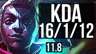 EKKO vs KARTHUS (MID) | 16/1/12, Legendary, 700+ games | EUW Grandmaster | v11.8