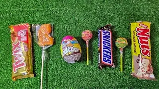 ASMR Most Popular Candys some lots of colorful rainbow lollipop candy / unpacking chocolate eat  🍬 🍫