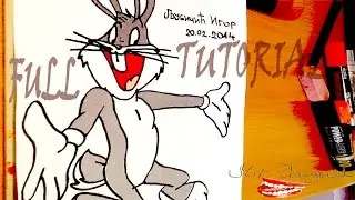 DRAWING TUTORIAL-FULL: How to Draw Bugs Bunny Step by Step Easy | Looney Tunes