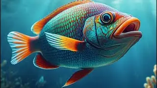 Underwater fish catching video 