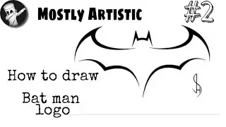 How to draw Bat man logo mostly artistic
