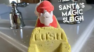 Lush 'Santa's Magic Sleigh' Christmas 2021 bath bomb demo
