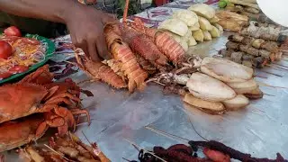 8 Minutes of Amazing Street Foods, Seafood, Fruits | Zanzibar Street food