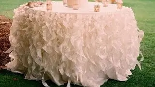 Set Up Ruffled Strand Table Skirt / Table Cloth ( Table Lines Decoration Tutorial )