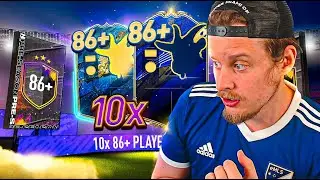 100K FOR THIS?! 10X GUARANTEED 86+ UPGRADE PACK! FIFA 20 Ultimate Team