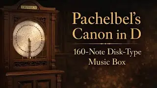 160Note Disk Type Music Box Walnut #2 Pachelbel's Canon