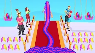 HAIR CHALLENGE game BEST HAIR RUNNER 🌈💇&zwj;♀️💜 Gameplay All Levels Walkthrough iOS Android New Game 3D