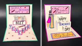 DIY Teacher's day pop up card ideas // Happy teacher's day greetings card handmade