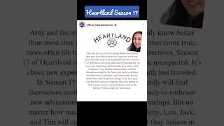 Heartland Season 17 Update! #heartland
