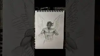 Angel Drawing in 15 Sec ✨ | Quick Art Tutorial | #angel #howtodraw #drawing