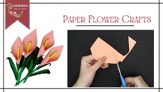 Easy Calla Lily Flower Origami | Wall Decoration Ideas | Party Decoration Ideas | Paper Craft Ideas