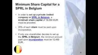 Set Up SPRL or BVBA in Belgium