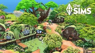 I built a Hobbit Village in The Sims 4 (no CC) Sims 4 Speedbuild Video