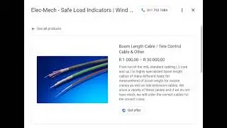 Crane Boom Length Cable and Tele Control Cable
