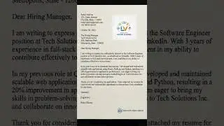 Easy Application Job Letter | How to Write an EASY Job Application Letter ? #jobapplication 👩&zwj;💻💻