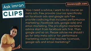 Meta Ads and Performance Marketing: Which Course Should I Choose? | Ask Imran Clips
