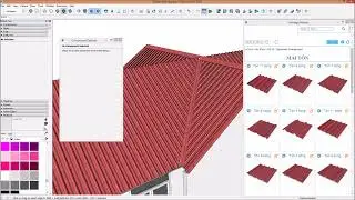 Hướng dẫn làm mái tôn và cấu kiện liên quan trong Sketchup