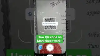 How QR code on Marksheet work! Subscribe for more updates.