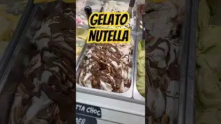 Gelato nutella #viral #foodvideos #italianfood ##gelato #streetfood #icecream #italiancake .