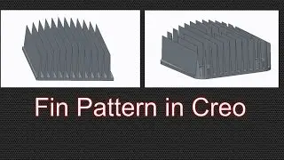 Heatsink fin pattern using Dimension pattern in Creo