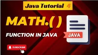Basics Math function in Java || Java Tutorial ||