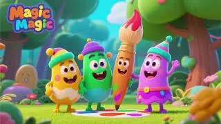 🎨✨ The Magic Paintbrush Friends | Fun Nursery Rhyme for Kids | Creative Kids Song 🎶