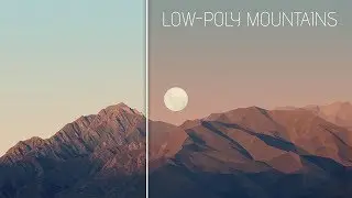 Creating Low Poly Mountain Wallpaper