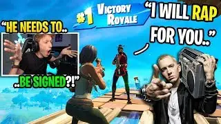 I met a RAPPER in squads fill and he FREESTYLED for me in Fortnite... (must see)