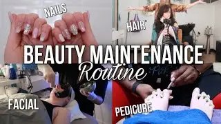 Beauty Maintenance Routine Vlog | Hair, Facial, Nails, & Pedicure