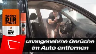 Geruch im Auto entfernen - Akut SOS Clean SMELL OFF im Test Teil 1 - unangenehme Ger&uuml;che entfernen