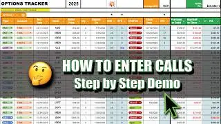 Entering COVERED CALLS on the Tracker