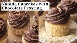 Vanilla Cupcakes with Chocolate Buttercream