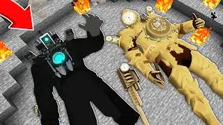 I found a TITAN CAMERAMAN and TITAN CLOCKMAN in Minecraft ! Did they live? BEST VIDEO! WOW!