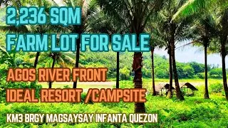 #vlog292  FARM LOT FOR SALE - AGOS RIVER FRONT - 2,236 SQM - TCT TITLE - FLAT LAND 