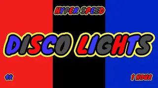 Color Changing Screen- Red vs Black vs Blue [Disco Lights- Hyper Speed- 1 Hour].