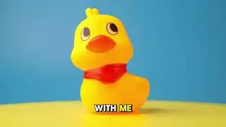 Cartoon duck hugging