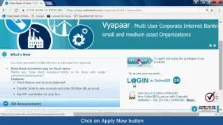 SBI Vistaar Account: Online Registration (Video Created as on February 2017)