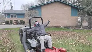 Sucking Up Leaves Like A Vacuum With The Exmark Radius X Bagger //