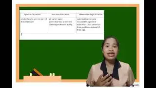 Special education vs Mainstreaming vs. Inclusive Education
