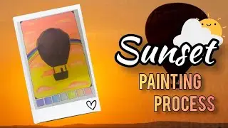Sunset 🌞 | Watercolour Painting Process | AnanyaDrawsStuff