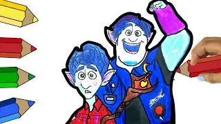 Com&oacute; dibujar  a Ian y Barley Lightfoot  de Unidos- Onward Pelicula Disney Pixar 2020