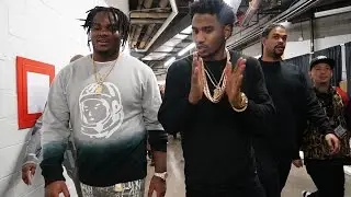 Chris Brown & Trey Songz bring Tee Grizzley out to perform in Detroit.