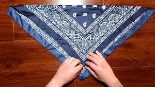 How to make a face mask out of a bandana, non sewing method