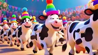 Baby Cow Rainbow Hat 🐄🌈 Fun Animal Song for Kids | Colorful Adventure Rhyme