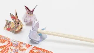 Bunny Chopstick Holder Origami＊リクエストにお応えして 箸袋で作る「うさぎの箸置き」