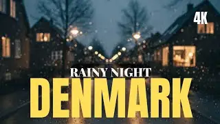 4K Rainy Night Drive in Aalborg Syd, Denmark | Relaxing Nordic POV Drive